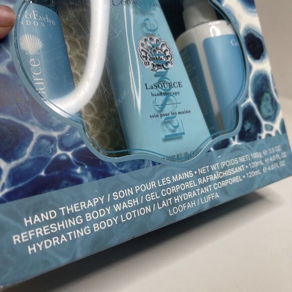 Crabtree & Evelyn LaSource 4 piece Gift Set Body Wash~Lotion~Loofah~Hand Therapy - Picture 2 of 5
